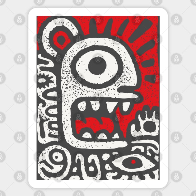 Shamanic Sun Deity | Tribal Third Eye Graphic Sticker by TuncGK